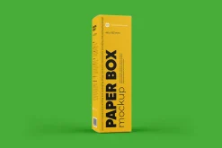 Paper Box Mockup 46x163mm
