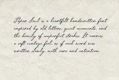 Paper Soul Quiet Vintage Font