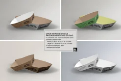 Paper Takeout Trays Packaging Mockup