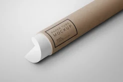 Paper Tube Poster Packaging Mockup