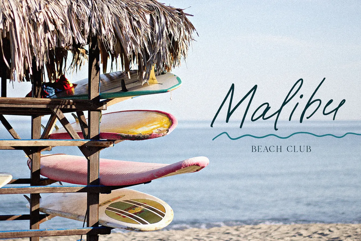 Paradise beach modern script font