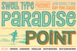 Paradise Point Inline surf fonts