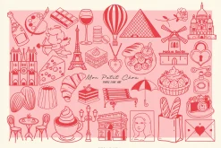 Paris Doodles Line Art