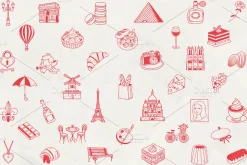 Paris Doodles Line Art