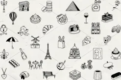 Paris Doodles Line Art