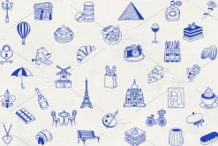 Paris Doodles Line Art