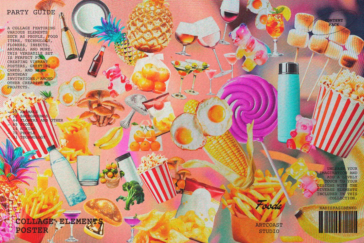 Party Guide Collage Elements