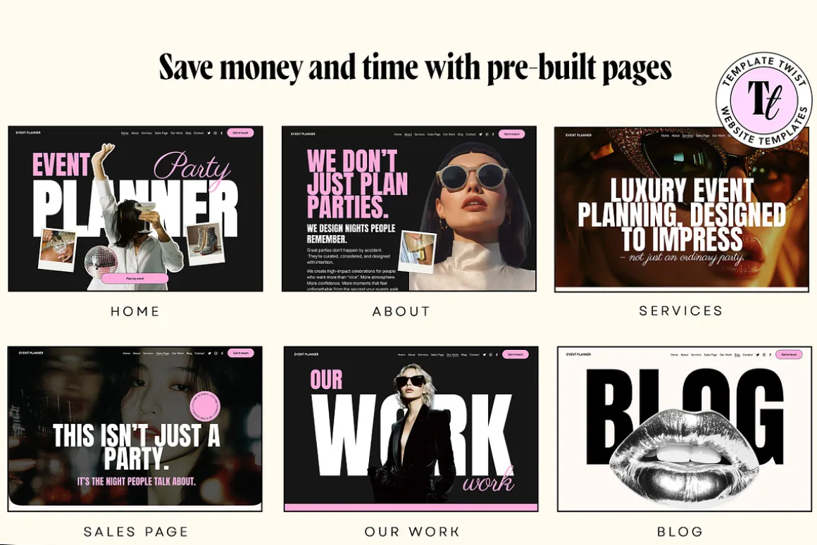 Party Planner Site Template