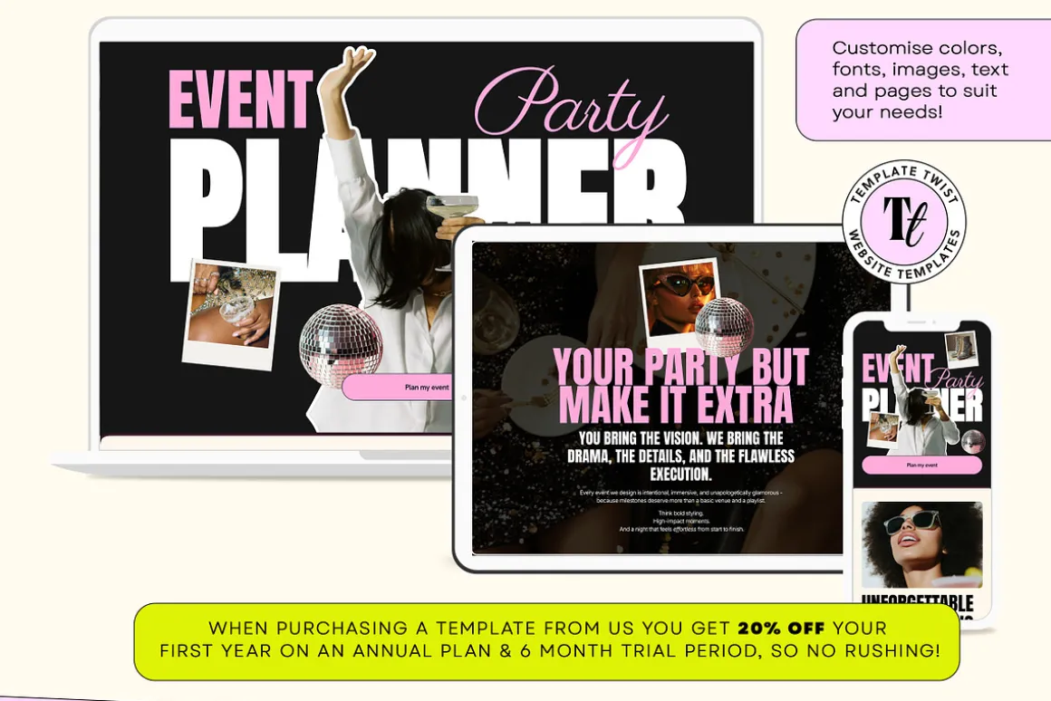 Party Planner Site Template
