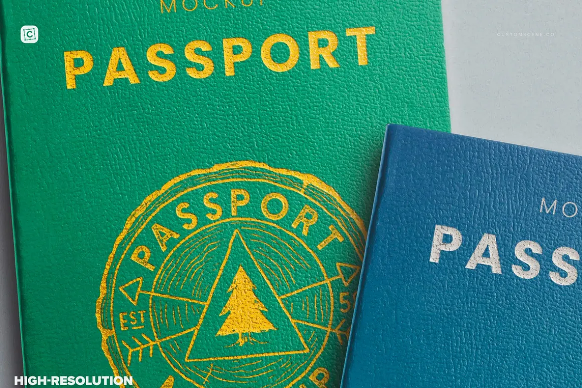 Passport Cover Mockup