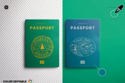 Passport Cover Mockup