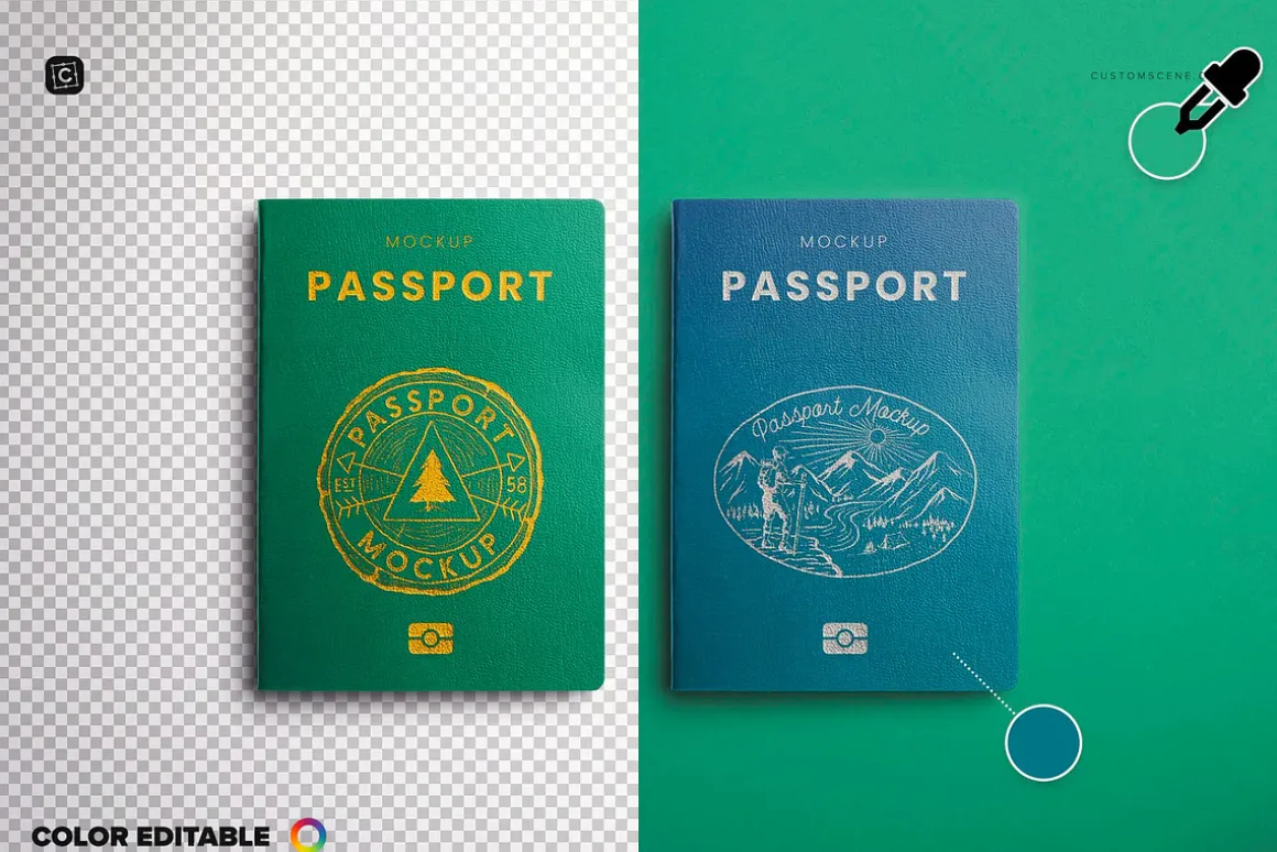 Passport Cover Mockup