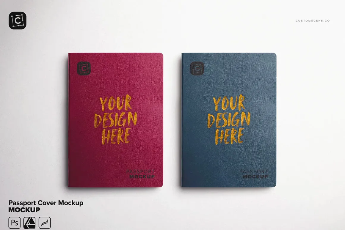 Passport Cover Mockup