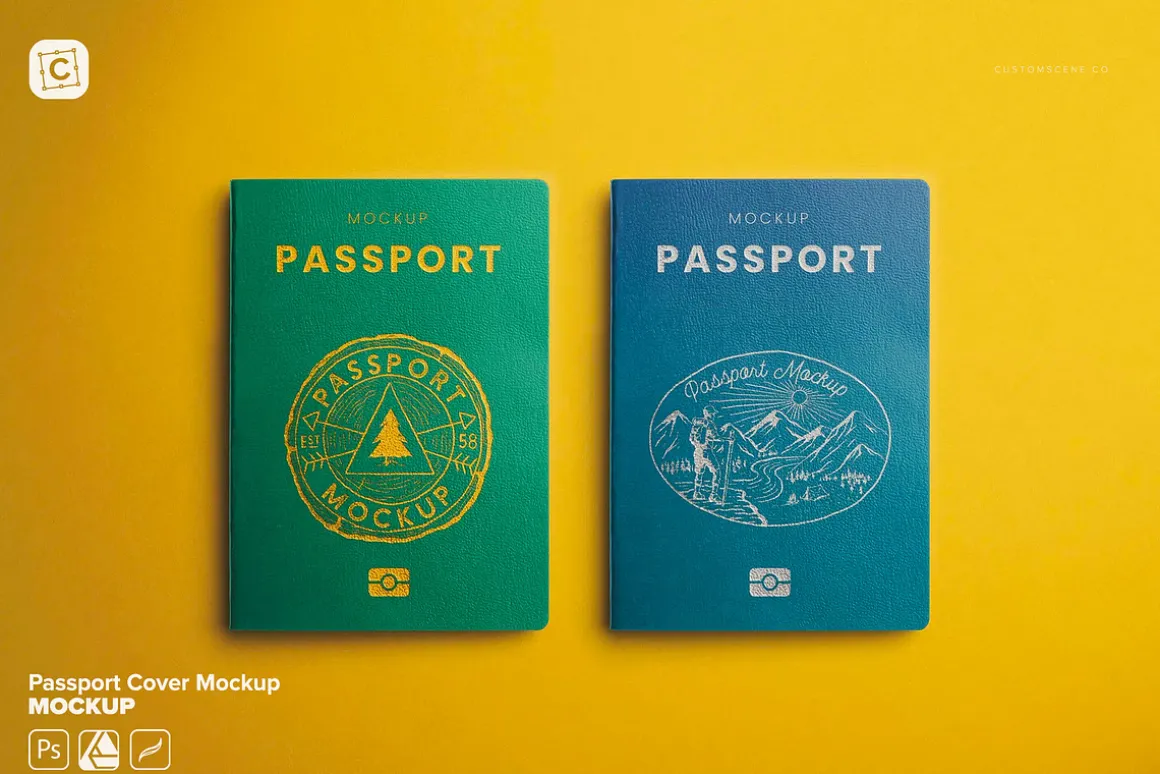 Passport Cover Mockup