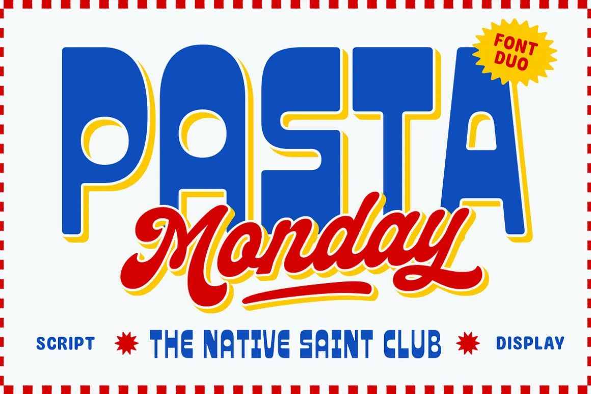 Pasta Monday - Font Duo