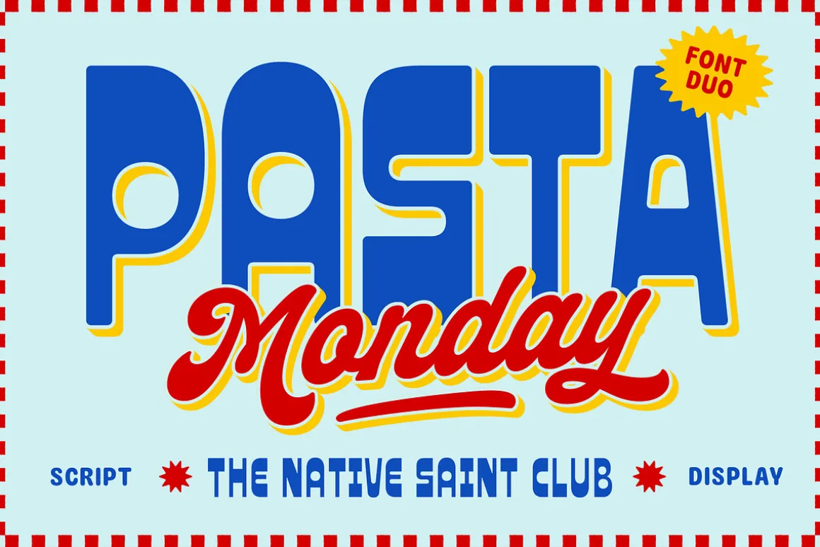 Pasta Monday - Font Duo