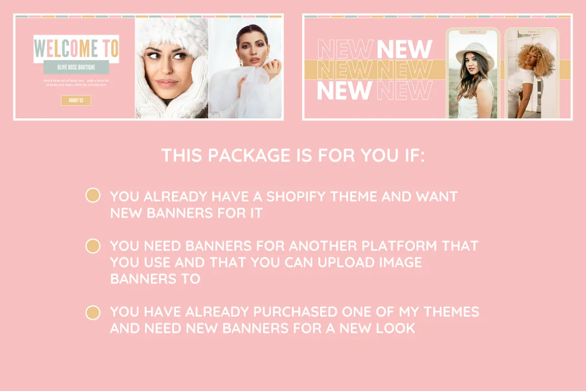 Pastel Shop Banner Templates