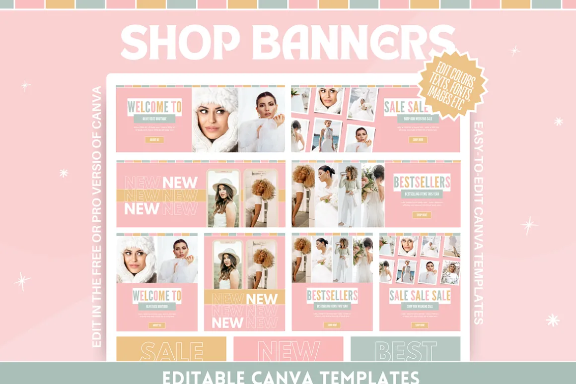 Pastel Shop Banner Templates