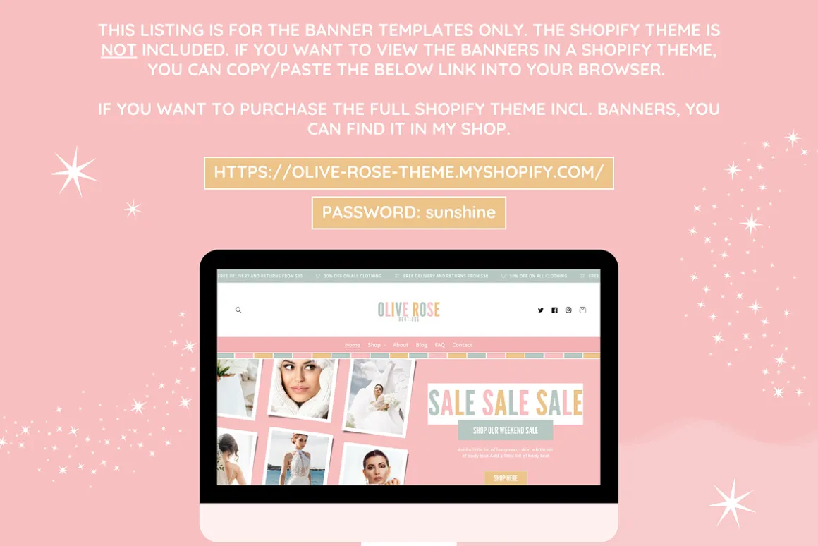 Pastel Shop Banner Templates