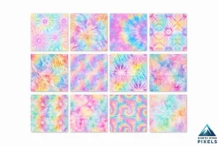 12 Pastel Tie Dye Digital Papers