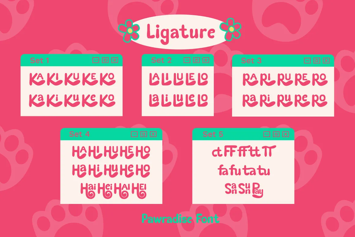 Pawradise Bubbly Display Typeface