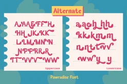 Pawradise Bubbly Display Typeface