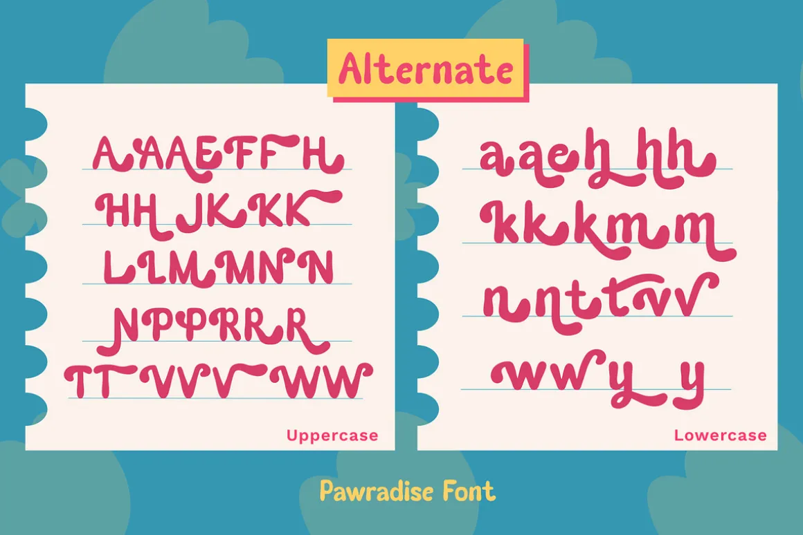 Pawradise Bubbly Display Typeface