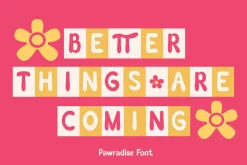 Pawradise Bubbly Display Typeface