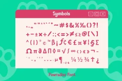 Pawradise Bubbly Display Typeface