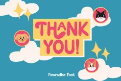 Pawradise Bubbly Display Typeface