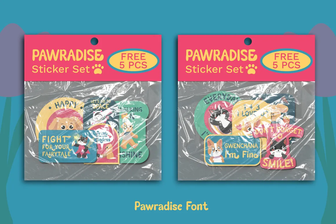 Pawradise Bubbly Display Typeface