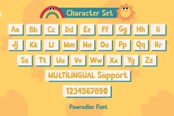 Pawradise Bubbly Display Typeface