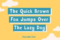 Pawradise Bubbly Display Typeface