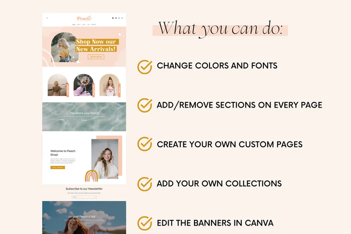 Peach - Boho Pink Shopify Theme