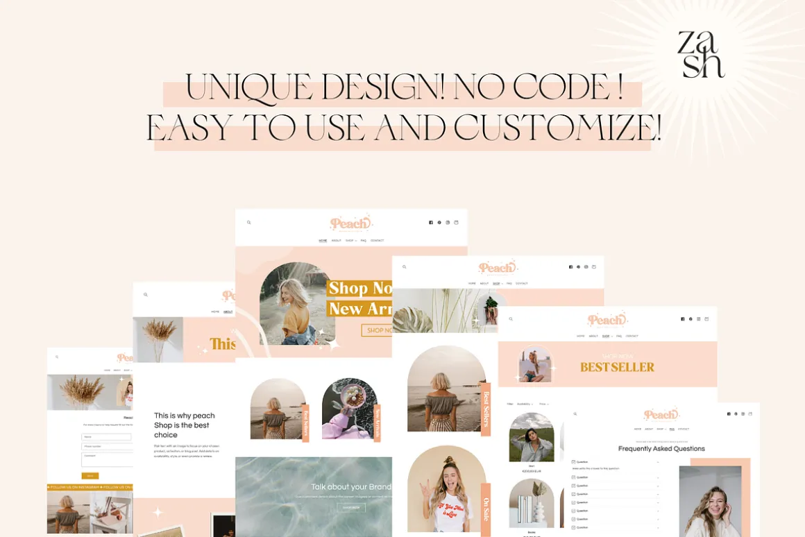 Peach - Boho Pink Shopify Theme