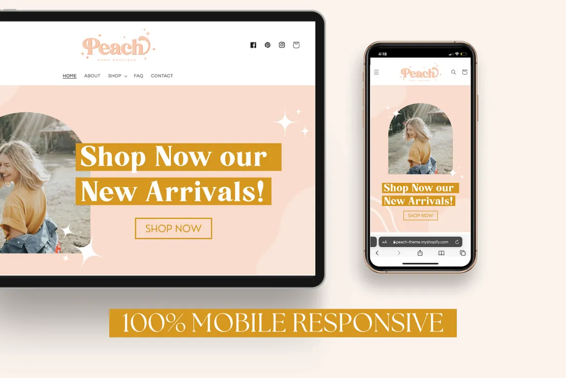 Peach - Boho Pink Shopify Theme