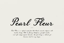 Pearl Fleur – Elegant Script Font