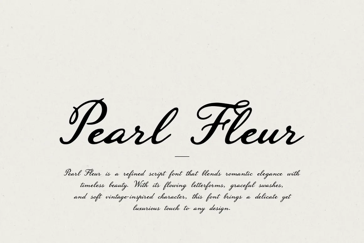 Pearl Fleur – Elegant Script Font