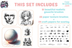 Pencil Paper Texture Brushes