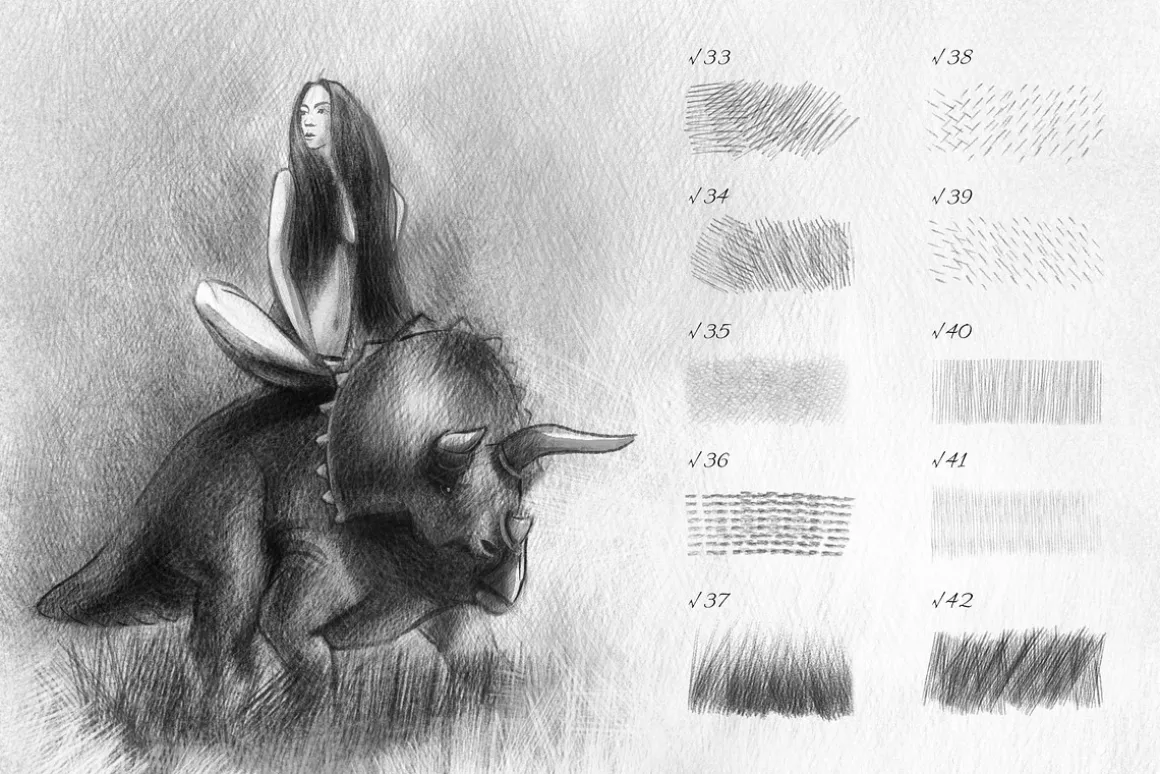 Pencil Photoshop Brushes