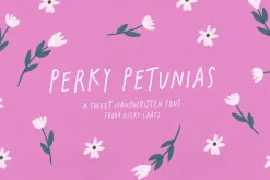 Perky Petunias Handwritten Font