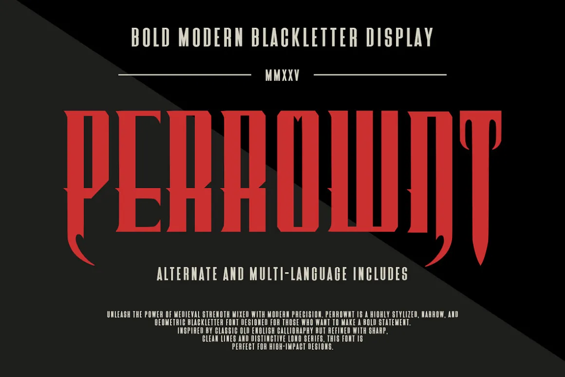 Perrownt Bold Modern Blackletter