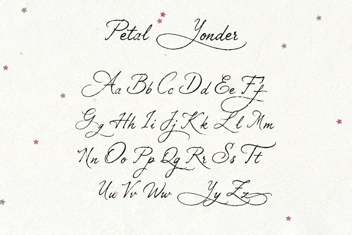 Petal Yonder: Airy Script Font