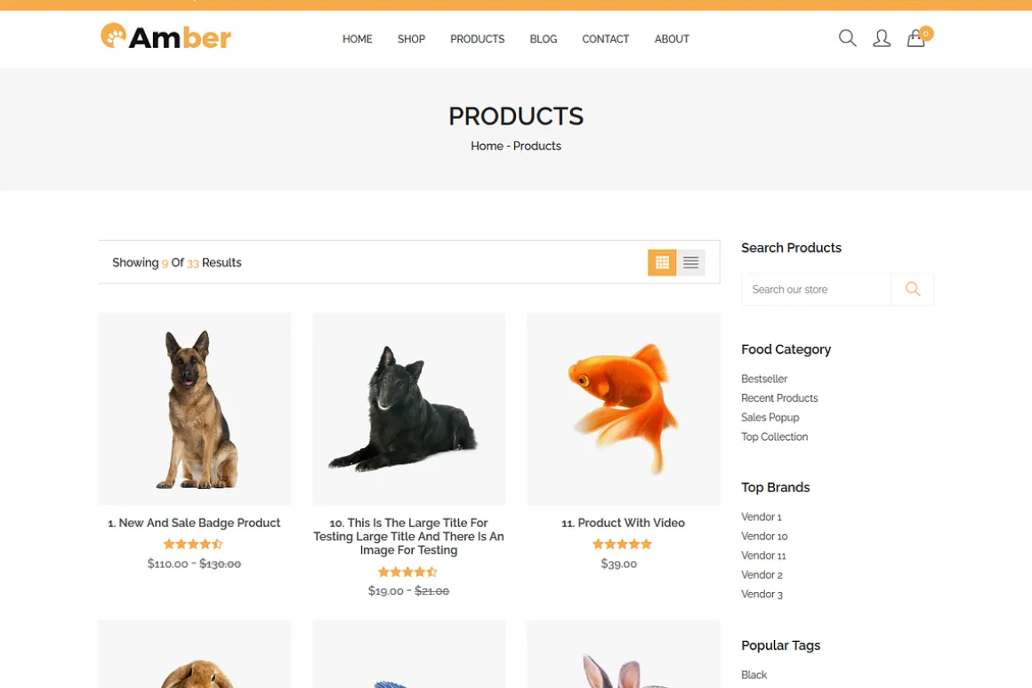 Pet Care Shopify Theme - Amber