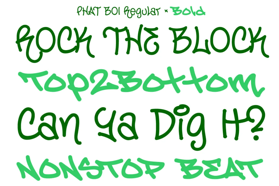 Phat Boi - street graffiti font
