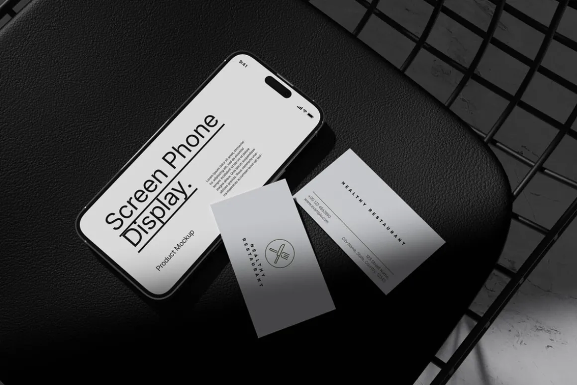 Phone and Business Card Mockup