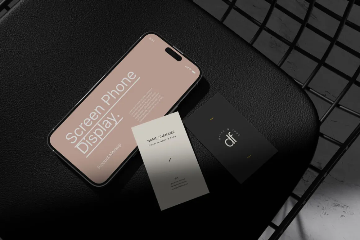 Phone and Business Card Mockup