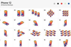 Phone 12 - 20 Mockups Scenes
