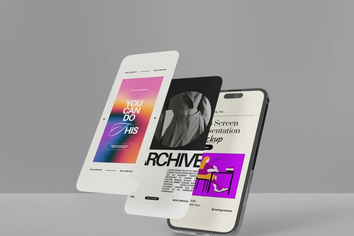 Phone Screen Presentation Mockup