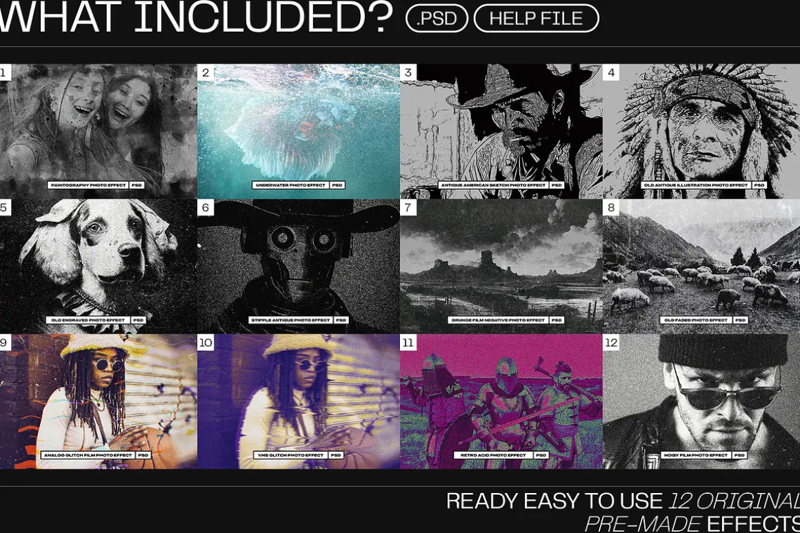 12 Photo Effect Templates